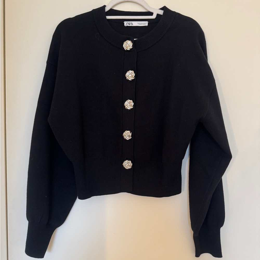 Zara Black Women's Cardigan and Skirt Set